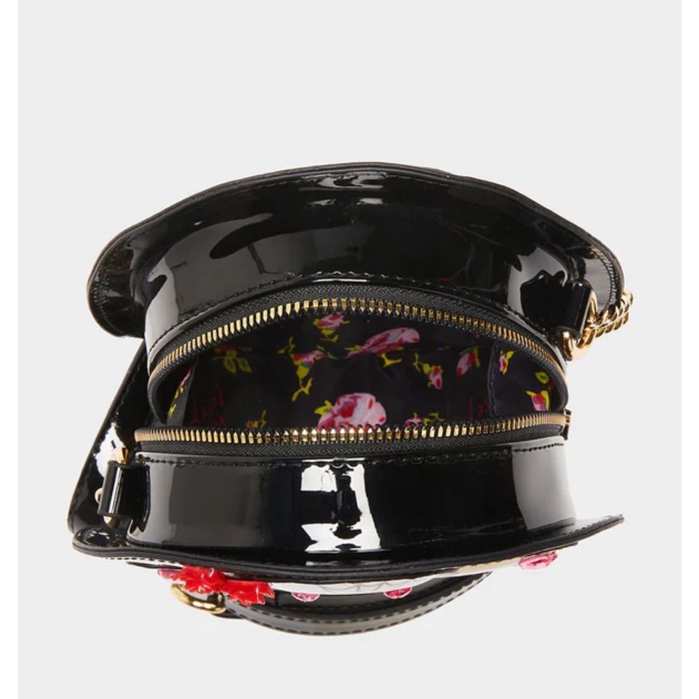 Betsey Johnson GINGERBREAD BONES CROSSBODY BLACK MULTI - Picture 4 of 4